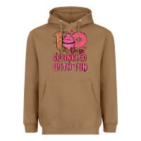 Toasted Coconut 100 days sprinkled with fun Heavyweight Hoodie - MaliasSmallBusiness
