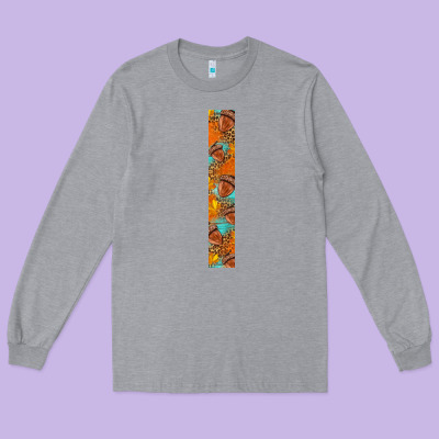 Fall Leaf Long Sleeve Tee Designed By Bundleandbundleshop