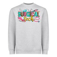 Heather Grey surgical tech Heavyweight Sweatshirt - Zillion Design Studio