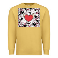Antique Gold valentine's day hearts Premium Sweatshirt - MaliasSmallBusiness