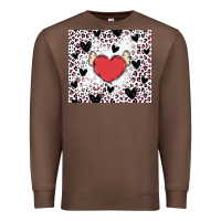 Chestnut valentine's day hearts Premium Sweatshirt - MaliasSmallBusiness