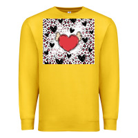 Lemon valentine's day hearts Premium Sweatshirt - MaliasSmallBusiness