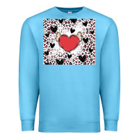 Ocean Blue valentine's day hearts Premium Sweatshirt - MaliasSmallBusiness