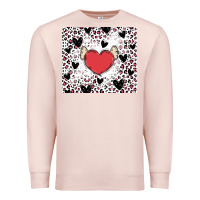 Pale Pink valentine's day hearts Premium Sweatshirt - MaliasSmallBusiness