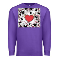 Purple valentine's day hearts Premium Sweatshirt - MaliasSmallBusiness