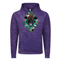 Cloud Purple black angus cowhide aztec Vintage Hoodie - JahusDesignShop