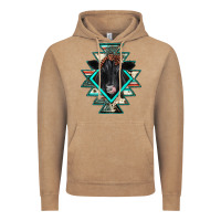 Vintage Coffee black angus cowhide aztec Vintage Hoodie - JahusDesignShop