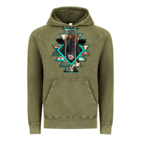 Vintage Olive black angus cowhide aztec Vintage Hoodie - JahusDesignShop