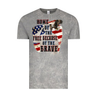 Cloud Rock Home of the free because of the brave 4th of july Vintage Tee - CowGirlArtShop