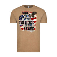 Vintage Coffee Home of the free because of the brave 4th of july Vintage Tee - CowGirlArtShop
