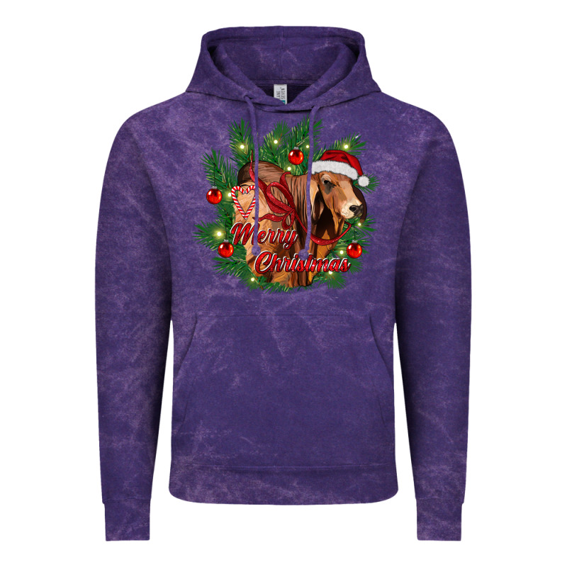 Merry Christmas Brahman Bull Vintage Hoodie by RanaPortraitStore | Teevron