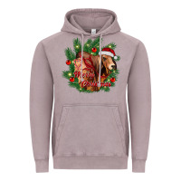 Vintage Zinc merry Christmas brahman bull Vintage Hoodie - RanaPortraitStore