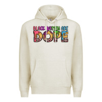 Oatmeal Heather black women are dope Premium Hoodie - LillyAllenDesigns