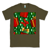 Army Green christmas surprise gift box seamless pattern Classic Tee - BundleAndBundleShop