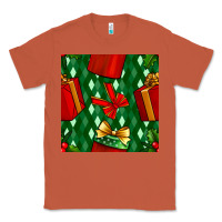 Copper christmas surprise gift box seamless pattern Classic Tee - BundleAndBundleShop