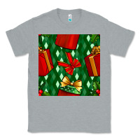 Heather Grey christmas surprise gift box seamless pattern Classic Tee - BundleAndBundleShop