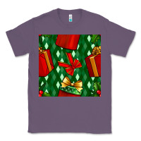 Lavender christmas surprise gift box seamless pattern Classic Tee - BundleAndBundleShop