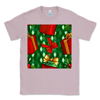 Lilac christmas surprise gift box seamless pattern Classic Tee - BundleAndBundleShop