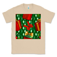 Mushroom christmas surprise gift box seamless pattern Classic Tee - BundleAndBundleShop