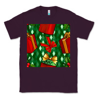 Plum christmas surprise gift box seamless pattern Classic Tee - BundleAndBundleShop
