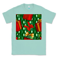 Seafoam christmas surprise gift box seamless pattern Classic Tee - BundleAndBundleShop