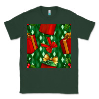 Sports Green christmas surprise gift box seamless pattern Classic Tee - BundleAndBundleShop
