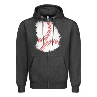 Charcoal Heather baseball patch Zipper Hoodie - AdoDesignShop