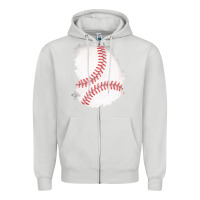 Dove Grey baseball patch Zipper Hoodie - AdoDesignShop