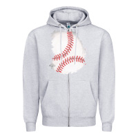 Heather Grey baseball patch Zipper Hoodie - AdoDesignShop