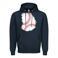 Navy baseball patch Zipper Hoodie - AdoDesignShop