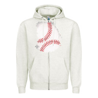 Oatmeal Heather baseball patch Zipper Hoodie - AdoDesignShop