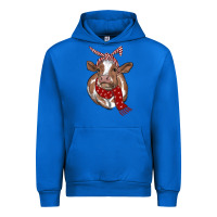 Cobalt christmas scarf heifer Urban Hoodie - RanaPortraitStore