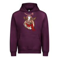 Mauve Wine christmas scarf heifer Urban Hoodie - RanaPortraitStore