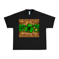 Black St. Patrick's Day shamrock leopard Urban Heavy Tee - Neo Western