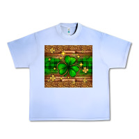 Grape Ice St. Patrick's Day shamrock leopard Urban Heavy Tee - Neo Western