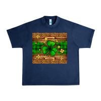 Navy St. Patrick's Day shamrock leopard Urban Heavy Tee - Neo Western