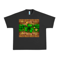 Pigment Black St. Patrick's Day shamrock leopard Urban Heavy Tee - Neo Western