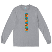 Heather Grey fall pumkin Long Sleeve Tee - BundleAndBundleShop
