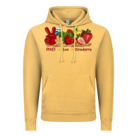Vintage Mustard peace love strawberry with summer Vintage Hoodie - texasbilliewilder