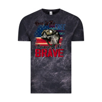 Cloud Black Home of the free because of the brave 4th of july Vintage Tee - CowGirlArtShop