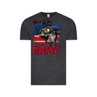 Vintage Black Home of the free because of the brave 4th of july Vintage Tee - CowGirlArtShop