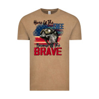Vintage Coffee Home of the free because of the brave 4th of july Vintage Tee - CowGirlArtShop