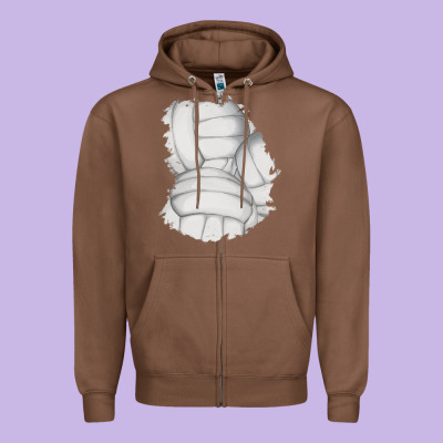 2 Volleyball Patch Zipper Hoodie Designed By Adodesignshop