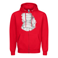Red 2 volleyball patch Zipper Hoodie - AdoDesignShop