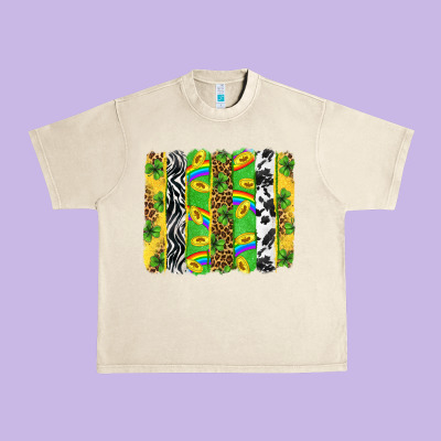St. Patrick's Day Brushstrokes Urban Heavy Tee Designed By Neo Western