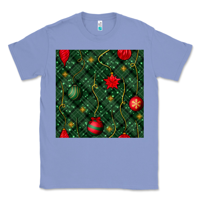 Christmas Ornaments Seamless  Pattern Classic Tee by BundleAndBundleShop | Teevron