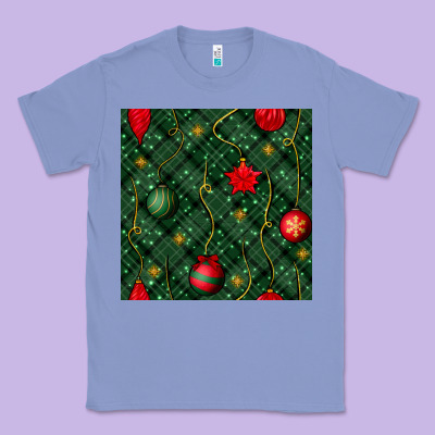 Christmas Ornaments Seamless  Pattern Classic Tee Designed By Bundleandbundleshop