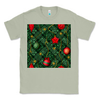 Matcha christmas ornaments seamless  pattern Classic Tee - BundleAndBundleShop