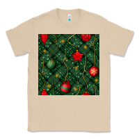 Mushroom christmas ornaments seamless  pattern Classic Tee - BundleAndBundleShop