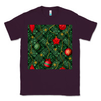 Plum christmas ornaments seamless  pattern Classic Tee - BundleAndBundleShop